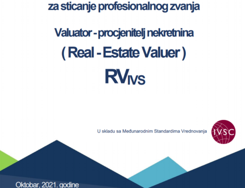Program edukacije za sticanje profesionalnog zvanja  ‘Valuator -procjenitelj nekretnina’